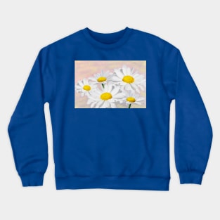 White and Yellow Daisy Flowers Crewneck Sweatshirt